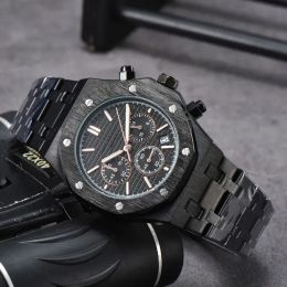 AP Zegarki na nadgarstki dla mężczyzn All Dial Work Quartz Watch Wysokiej jakości najlepsza designerska luksusowa marka chronograph zegar Zegarek Zespół Mężczyznę Mash Automatic Calendar App10