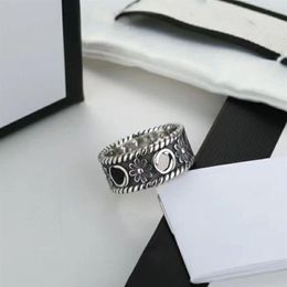 Retro Ring For Men Women Classic Unisex Rings Fashion Ghost Designer Jewelry 925 Sliver Luxury Letter G Ring Designers 2204086WU3146