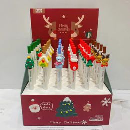 Genuine 36Pcs Christmas Gel Pens Cute Student Stationery Santa Snowman Sign Pen Water-based Gift For Kid