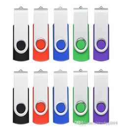 Bulk 10PCSLOT Metal Rotating USB 20 Flash Drive Pen Drive Thumb Memory Stick 64M 128M 256M 512M 1G 2G 4G 8G 16G 32G for PC Lapto8500532