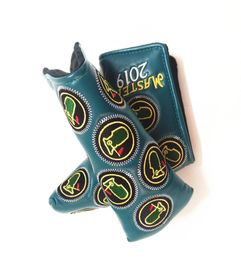 Golf Putter Head Cover PU Leather Golf Greens Embroidery Golf Headcover for Blade7523748