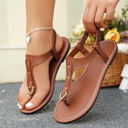 Sandals Rome Women Shoes Flats Clip Toe Slippers 2024 Summer Designer Outdoor Flip Flops Brand Walking Casual Slides Female