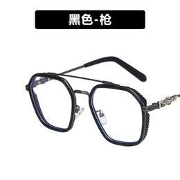 Designer Ch Cross Glasses Frame Chromes Brand Sunglasses Eyeglass for Men Trendy Oversized Myopia Equipped Retro Black Gold Eyes Heart High Quality 2024 I32r