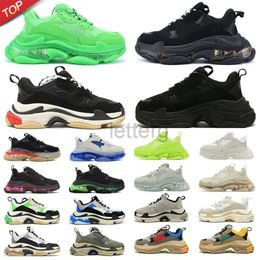 letterg Triple s men women designer casual shoes platform sneakers clear sole black white grey red pink blue Royal Neon Green men trainers Tennis