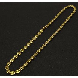 Stainless Steel Coffee Bean Chain Gold Silver Colour Plated Necklace And Bracelets Jewellery Set Street Style 22 wmtDny whole20327E