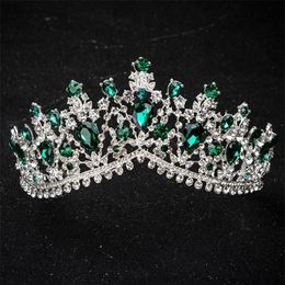 KMVEXO European Design Crystal Big Princess Queen Crowns Marriage Bridal Wedding Hair Accessories Jewellery Bride Tiaras Headbands 22476