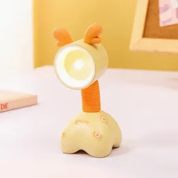 Table Lamps Led Desk Lamp Charming Cartoon Bedside Night Light Flicker Free Battery-powered Mini Decorative For Bedroom Adorable