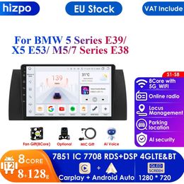 Carplay 4G-LTE 9" 8core Autoradio 2 Din Android 12 Car Multimedia Player for 5 X5 E53 E39 M5 1996-2003 Stereo GPS Nav Audio