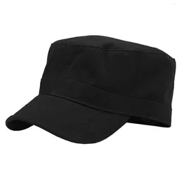 Berets Women Men Casual Basic Polyester Adjustable Size Sun Protection Cool Cadet Hat Washable Outdoor Sports Army Fashion Flat Top