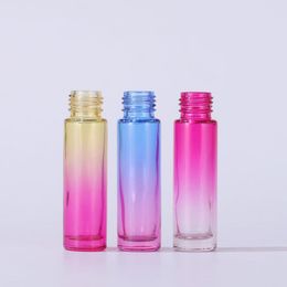 Fast Delivery Colour Roller Bottle 10ml 768pcs/lot Multicolour Thickened Essential Oil With Stainless Steel Bead And Wood Grain Cap