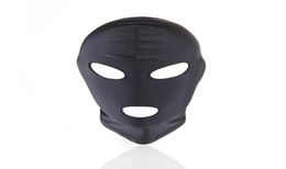 Sexy PU Leather Latex Hood Black Mask 4 tyles Breathable Headpiece Fetish BDSM Adult for party7516726