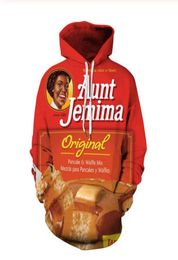 Fashion Men Hoodies Harajuku aunt jemima 3D HD Print Casual Fox Hoodies Sweatshirts Couple Tracksuits Women Hoodies LM0328900042