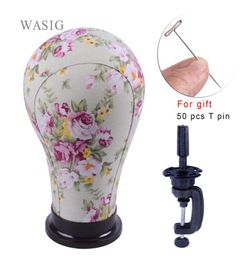 Wig Stand 2122quot23quot24quot pinkblue Canvas Block Head Training Mannequin Manikin wig head stand 2211037586181