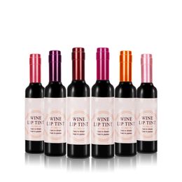 6pcs Wine Lip Tint Lipstick Set Wine Bottle Lipgloss Waterproof Long-Lasting Liquid Lip Gloss Cosmetic Makeup For Women Girls 231229