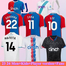 23 24 OLISE Crystal Soccer Jerseys kit 2023 2024 ZAHA EZE J.AYEW Palace home Top 3rd shirt Football jersey BENTEKE SCHLUPP MATETA EDOUARD GALLAGHER Maillots short kids