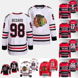 Hotsale 98 Connor Bedard Reverse Retro hockey jersey 71 Taylor Hall 19 Jonathan Toews 90 Tyler Johnson 88 Patrick Kane Seth Jones Murphy Bobby Hull Clark Griswold