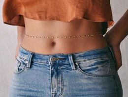 Summer Belly Chain Bikini Waist Link Gold Silver Colour Necklaces Body Jewellery Women Sexy Chain Charm Bikini Beach Body9690002