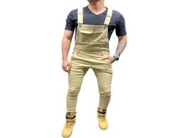 Men039s Jeans Man Pants For Men Pocket Denim Overall Jumpsuit Cool Designer Brand Streetwear Sexy Suspender Pant E215429254