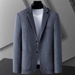 Men's Suits 2023 High Quality Wool Fashion Handsome Trend Business Casual Suit Coat Young Slim Blazers S-3XL