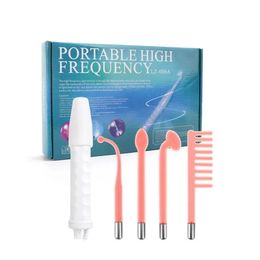Portable Handheld High Frequency Skin Therapy Wand Machine for Acne Treatment Skin Tightening Wrinkle Reducing 231229