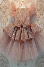 Girl039s Dresses Sequin Cake Double Baby Girl Dress 1 Year Birthday Born Party Wedding Vestidos Christening Ball Gown Clothes2775238