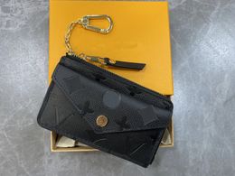 M69431 suporte de cartão de carteira reto versão designer de couro moda feminina mini zippy organizador carteira moeda bolsa cinto charme chave bolsa