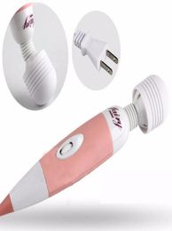 Super Power Vibration Longlasting Classic AV Stick Vibrator Sex Products Magic Massager Wand for Women Adult Sex Toys Pink3254129