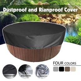 Round Bathtub Cover Outdoor AntiUV Protector Spa Tub Dust Waterproof Covers Material Strong Durable 231228