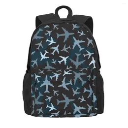 Backpack Airplane Camouflage Flight Travel Backpacks Boy Design Breathable High School Bags Fun Rucksack