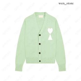 France Ami Cardigan Designer Knitted Sweater Women Sweaters Man Jumper Sweater High End Quality Amis Paris Unisex Heart Pattern Design 976