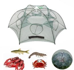 4 8 12 16 Holes Folding Automatic Fishing Net Fish Minnow Shrimp Crab Mesh Trap Portable Fishing Net Tools3970633