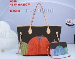 Luxurys Designer 2pcs/set Bags Women Bags Handbag Shoulder Messenger Fashion lady Composite bag Clutch Tote Handbags Female Coin Purse size 43.5x18x29cm
