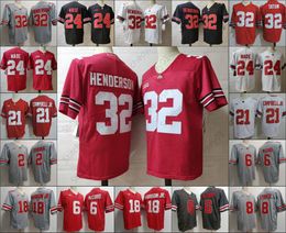 Ohio State Buckeyes Football Jersey 32 TreVeyon Henderson tatum 21 campbell jr 18 Marvin Harrison Jr 8 Cade Stover 6 Kyle McCord 24 wade