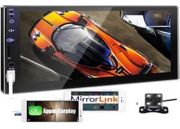 Autoradio doppio Din o radio Apple Carplay Android Auto e telecamera di backup Bluetooth Touch screen da 7 pollici per auto o lettore MP5 FM USB SD AUX Mirror Link4552195