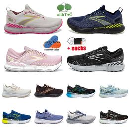 Brooks Running Shoes Black Blue Pink Foam Cloud White Peach Dark Navy Women Mens Athletic Outdoor Sports Trainers Mesh Tennis Jogging Walking Runners Sneakers