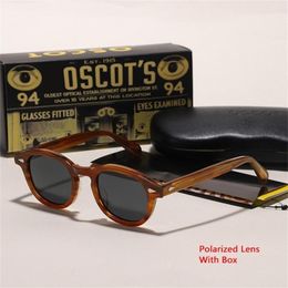 Lemtosh Sun Glasses Polarised Lens Men Women Johnny Depp Sunglasses Luxury Brand Vintage Acetate Frame Top Quality 22051323001