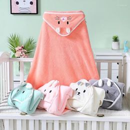 Towel Baby Bathrobe High Qulity Cartoon Quilt Coral Velvet Hooded Born Swaddle Bath Autumn