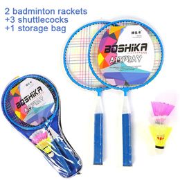 1 Pair Children Tennis Badminton Rackets Ball Set Sports Family Game Toy Kids N66 231229