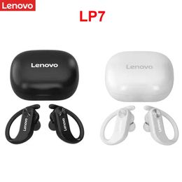 Earphones Original Lenovo LP7 TWS Wireless Earphone Bluetooth Handfree Headphone Dual Stereo Bass IPX5 Waterproof for Sport Long Standby