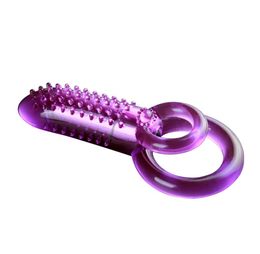 Double Ring Vibrator Male Longer Lasting Sex Crystal Vibrators Cock Ring Penis Rings Vibrating Sexy ToysSex Toys for Men5126250