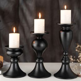 Metal Candle Holder Brief Candlesticks Pillar Candle Stand Exquisite Table Craft Home Decor