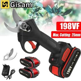 Gisam Cordless Electric Pruning Shears Rechargeable Battery Scissors Mini Fruit Tree Branches Garden Power Tools 231228