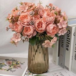 Decorative Flowers Simulation Silk Arrangement Accessories Artificial Peony Wedding Pography Bouquets Home Living Room Garden Decoration