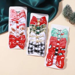 Hair Accessories 4/6/8pcs Christmas Bows Year Party Decor For Girl Kids Decorations Supplies Baby