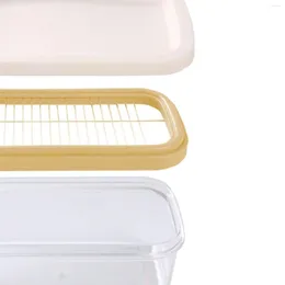 Plates Butter Dish And Slicer Set Fridge Storage Box Smoothly Cutting Counter Fr