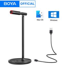 BOYA BYCM1 Condenser Desktop USB Microphone for PC Window Mac Laptop Recording Podcast Studio Blogger Streaming Meeting 231228