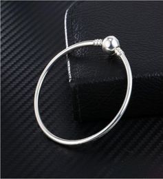 Wholesale 925 Sterling Silver Bracelets 3mm Chain Fit ra Charm Bead Bangle Bracelet DIY Jewellery Gift For Men Women2410264