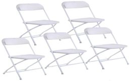 New Plastic Folding Chairs Wedding Party Event Chair Commercial White GYQ5867319