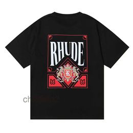 Spring Summer Rhude t Shirt Man Shirts Women Tees Skateboard Oversize Men Short Sleeve T-shirt Luxury Brand Men's T-shirts Us Size S-xxl H76Y JQF0 BBNC