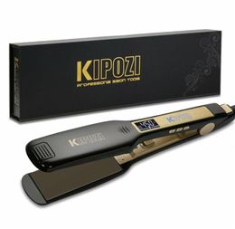 KIPOZI Hair Straightener Flat Iron Tourmaline Ceramic Professional Culer Salon Steam Care 22021138820544260088